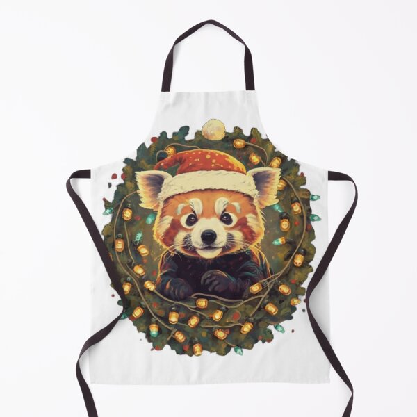 Item preview, Red Panda In A Santa Claus Hat  Christmas Lights  designed and sold by Krieghorn.
