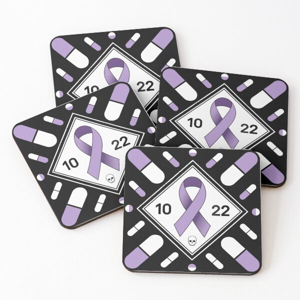 Item preview, Awareness Ribbon With Oct 22 Date - Fluoroquinolone Toxicity & Pills Graphic Tee designed and sold by BLZART.