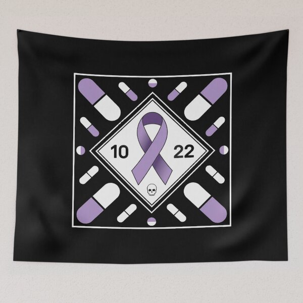 Item preview, Awareness Ribbon With Oct 22 Date - Fluoroquinolone Toxicity & Pills Graphic Tee designed and sold by BLZART.