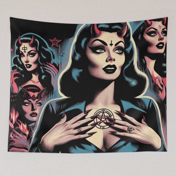 Item preview, Hot Devil Woman designed and sold by PulpVintage.