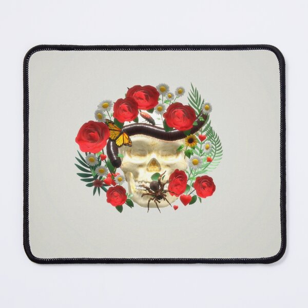 Item preview, Skull covered with  flovers and bugs goth designed and sold by Atarac.