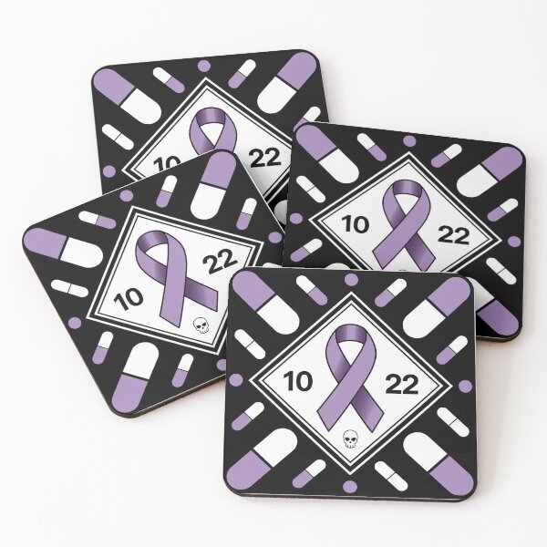 Item preview, Awareness Ribbon With Oct 22 Date - Fluoroquinolone Toxicity & Pills Graphic Tee designed and sold by BLZART.