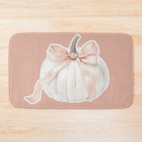 Item preview, Sketch of a white pumpkin with a light pink coquette style bow on top designed and sold by JMMDesigns55.