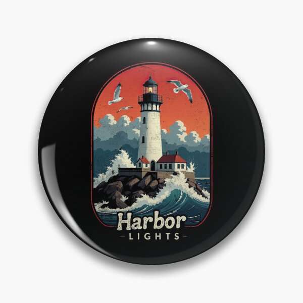 Item preview, Harbor Lights - Vintage Style Coastal Lighthouse designed and sold by AmorcitoDesigns.