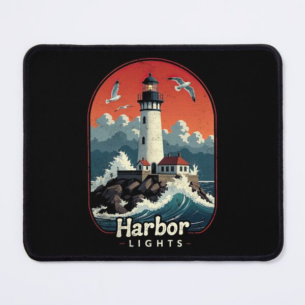Item preview, Harbor Lights - Vintage Style Coastal Lighthouse designed and sold by AmorcitoDesigns.