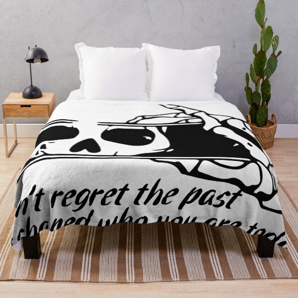 Item preview, Skull Skeleton Art - Don’t Regret the Past Inspirational Quote designed and sold by -DEEWOLF-.