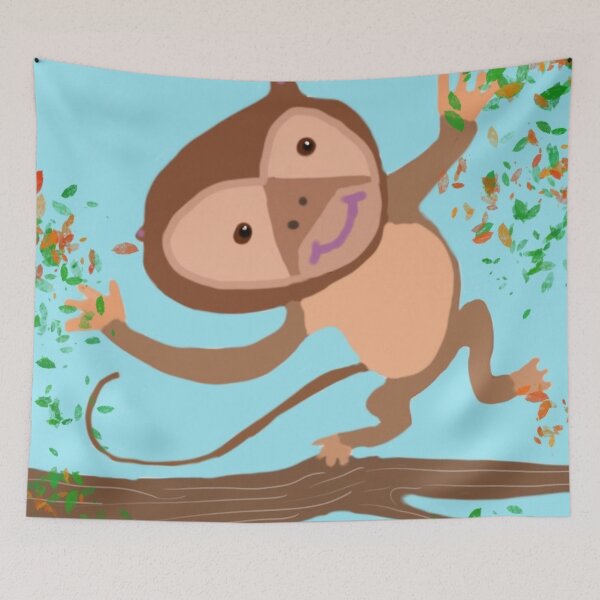 Item preview, Monkey Playing designed and sold by pinkyjainpan.