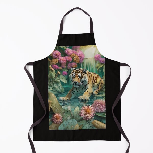Item preview, Tiger and Flowers, Jungle Animal Decor, Floral , Nature Print, jungleTheme designed and sold by lepetitgekko.