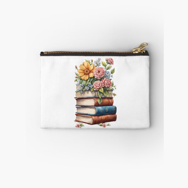 Item preview, Pointillism Floral Book Pile Watercolor designed and sold by Mechanical-Artt.