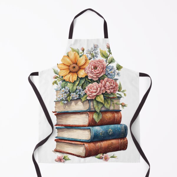 Item preview, Pointillism Floral Book Pile Watercolor designed and sold by Mechanical-Artt.