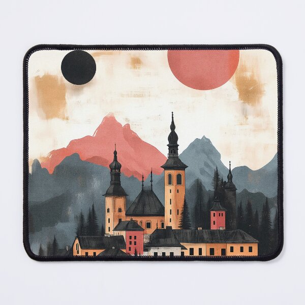 Item preview, Poland Travel Poster - Historic Castle & Landscapes designed and sold by Minuitvagabond.