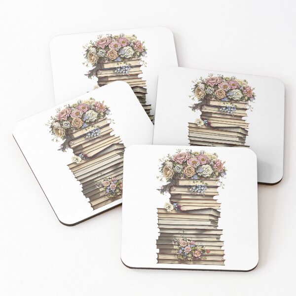 Item preview, Sfumato Book Pile with Floral Details designed and sold by Mechanical-Artt.
