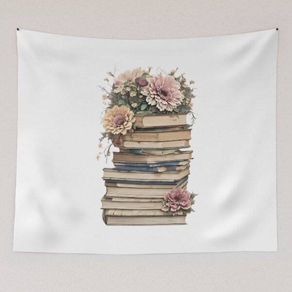 Item preview, Sfumato Floral Book Stack Watercolor designed and sold by Mechanical-Artt.