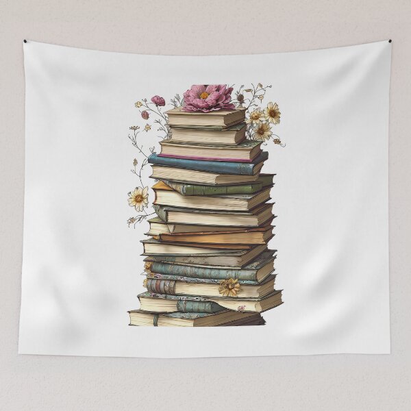 Item preview, Sfumato Floral Book Stack Art designed and sold by Mechanical-Artt.
