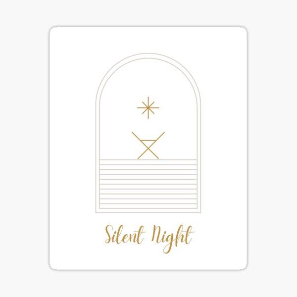 Item preview, Silent Night Minimalist Design designed and sold by Kathcottle.