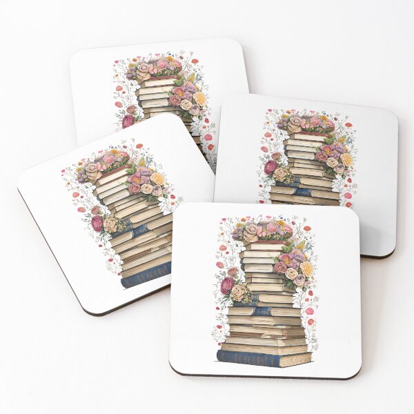 Item preview, Sfumato Floral Book Stack Watercolor Art designed and sold by Mechanical-Artt.