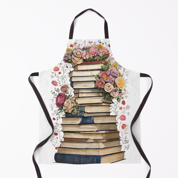 Aperçu de l'œuvre Sfumato Floral Book Stack Watercolor Art créée et vendue par Mechanical-Artt.
