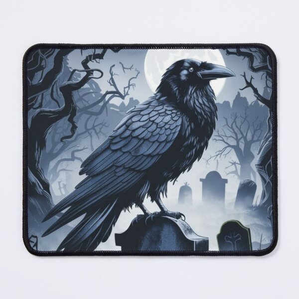 Item preview, GOTHIC RAVEN HALLOWEEN GRAPHIC DESIGN designed and sold by YourTrendyTees.