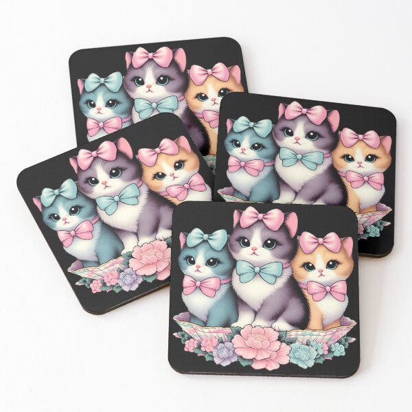 Item preview, Vintage Kittens Wearing Bows designed and sold by Nostalgia Busters.