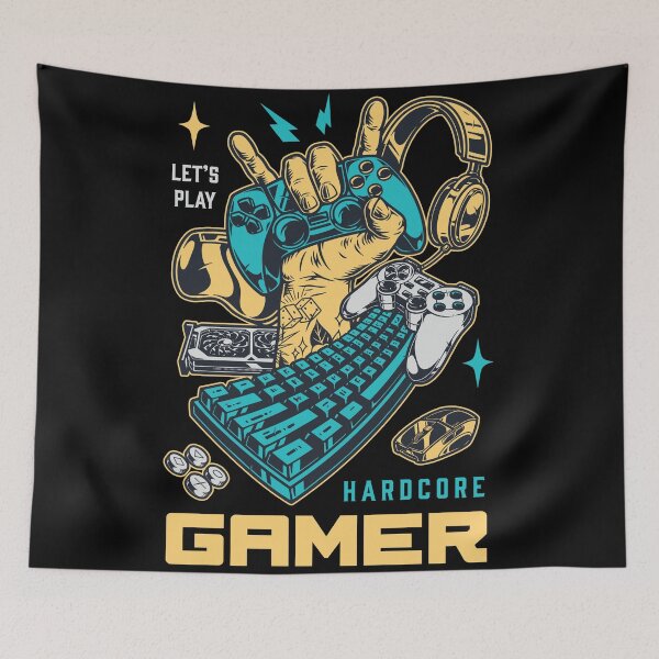 Item preview, Let's play! Hardcore Gamer designed and sold by Faissal Thomass.
