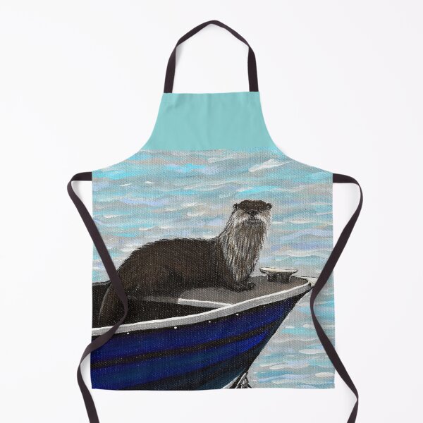 Item preview, Otter on a Boat Painting designed and sold by Art by Kirsten Sneath.