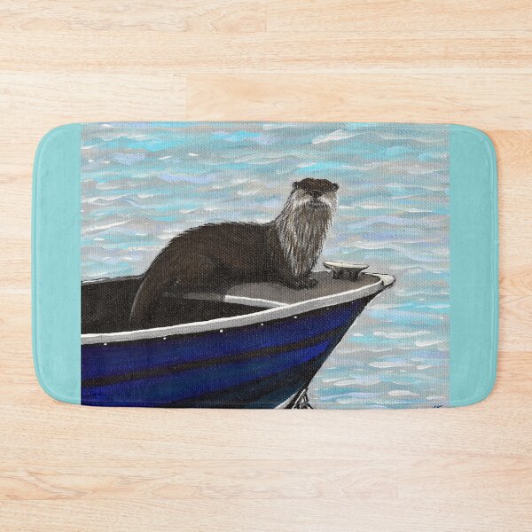 Item preview, Otter on a Boat Painting designed and sold by Art by Kirsten Sneath.