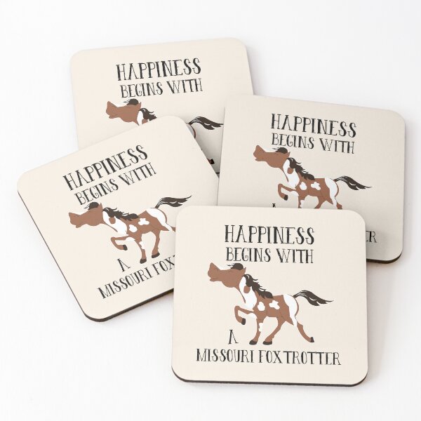 Item preview, Missouri Fox Trotter Brown White Paint Horse Lover Happy Design designed and sold by Art by Jess.