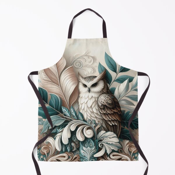 Item preview, Decorative Boho Owl in Leaves designed and sold by MoodyMuseArt.