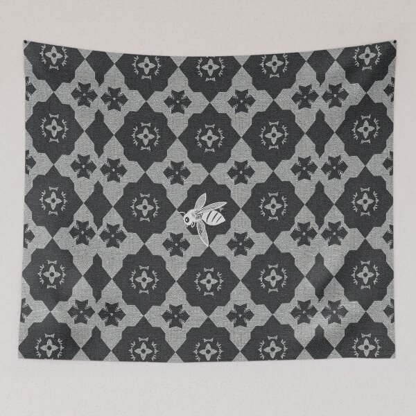 Item preview,  Gray and Black Hive Printed Textile Pattern designed and sold by hjian8219.