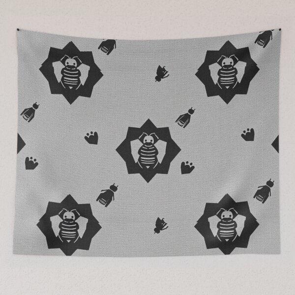 Item preview,  Gray and Black Hive Printed Textile Pattern designed and sold by hjian8219.