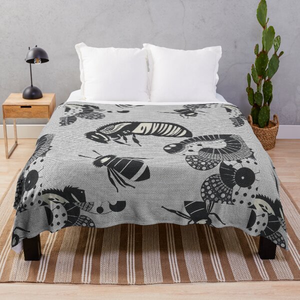 Item preview,  Gray and Black Hive Printed Textile Pattern designed and sold by hjian8219.