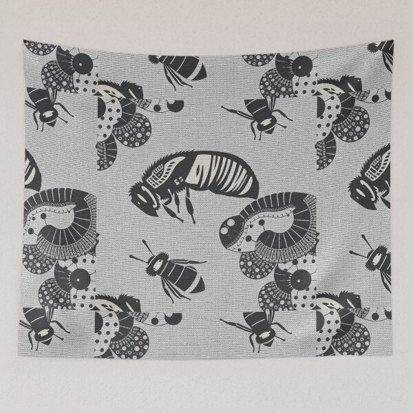 Item preview,  Gray and Black Hive Printed Textile Pattern designed and sold by hjian8219.