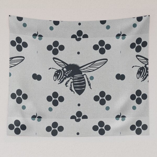 Item preview,  Gray and Black Hive Printed Textile Pattern designed and sold by hjian8219.