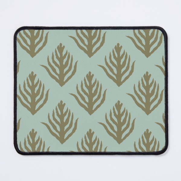 Item preview, Big leaf fern on seafoam green background designed and sold by aysegulkacar.