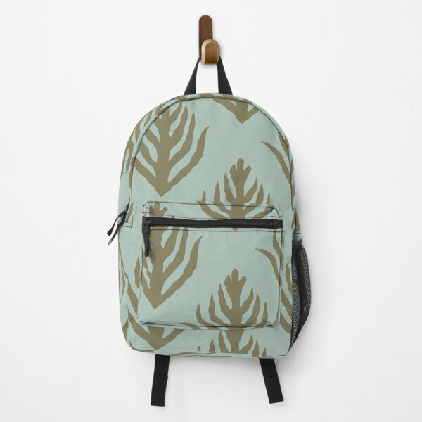 Item preview, Big leaf fern on seafoam green background designed and sold by aysegulkacar.