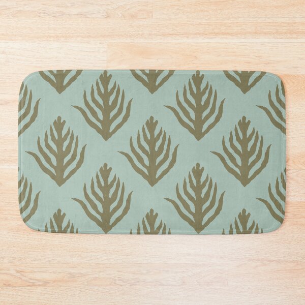 Item preview, Big leaf fern on seafoam green background designed and sold by aysegulkacar.