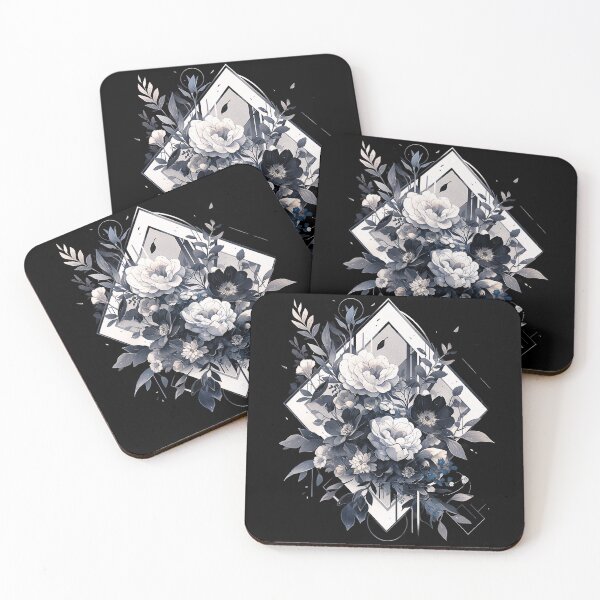 Item preview, Monochrome Floral Fusion designed and sold by Hirako Nakatsu.