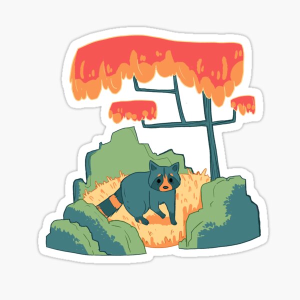 Raccoon Island Sticker