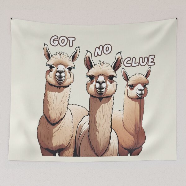 Item preview, No clue humor with Alpacas  designed and sold by twosenses.
