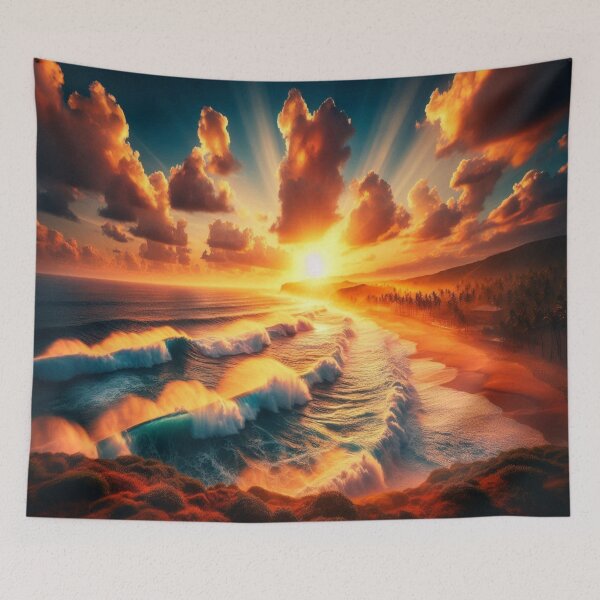 Item preview, Evening at the Beach designed and sold by PamsAIArt.
