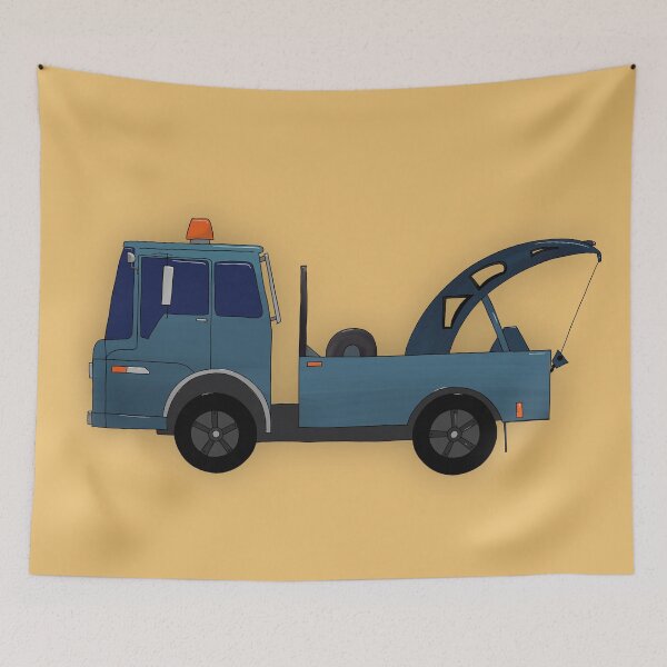 Item preview, Vintage blue pickup truck tow truck designed and sold by Antoine Marineau Bélanger.
