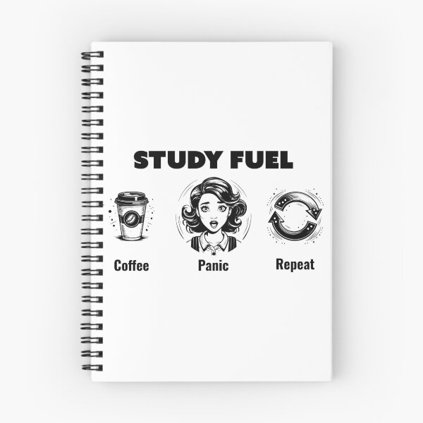Item preview, Study Fuel: Coffee Panic Repeat Funny Coffee Lover designed and sold by Guerrilla-Dx.