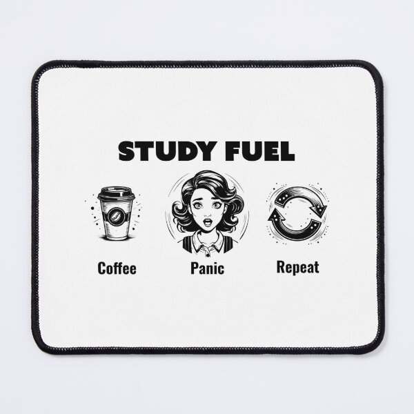 Item preview, Study Fuel: Coffee Panic Repeat Funny Coffee Lover designed and sold by Guerrilla-Dx.