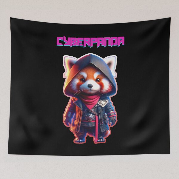 Item preview, Cyberpanda! The cute red panda from the neon-lit streets who's a real killer for your heart! designed and sold by geetarv.