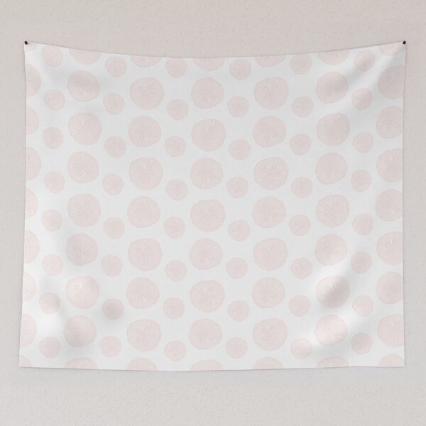 Item preview, Creamy pink sand dollar pattern designed and sold by Fox Swell Media.