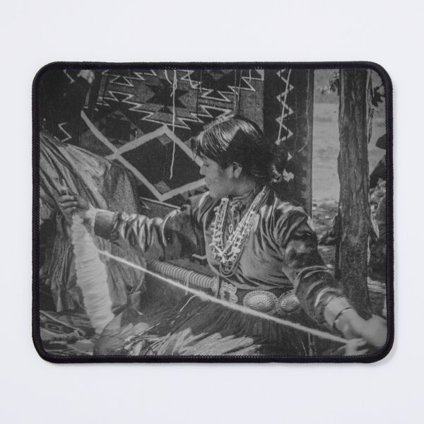 Item preview, Navajo girl spinning yarn 1912 designed and sold by lobodelnoir.