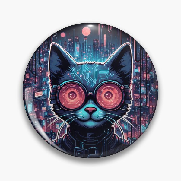 Item preview, Futuristic Cyber Cat designed and sold by Nostalgia Busters.