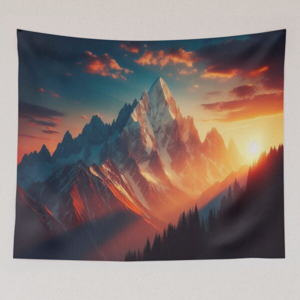 Item preview, Mountain Sunset 1 designed and sold by PamsAIArt.