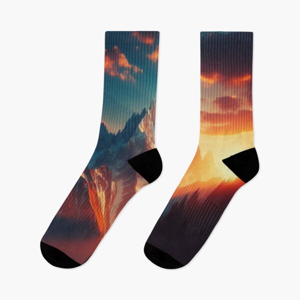 Item preview, Mountain Sunset 1 designed and sold by PamsAIArt.