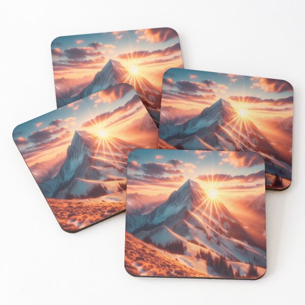 Item preview, Mountain Sunset 2 designed and sold by PamsAIArt.